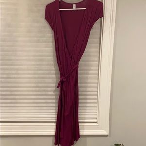 Magenta cotton old navy wrap dress sz S
